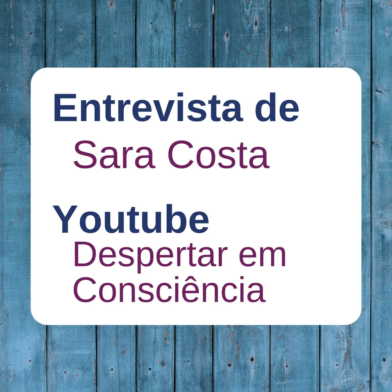 Entrevista de Sara Costa - Despertar em Consciência